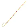 CZ Colored Oval Link Bracelet sold by Adina Eden's