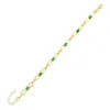 CZ Colored Oval Link Bracelet sold by Adina Eden's