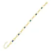 CZ Colored Oval Link Bracelet sold by Adina Eden's