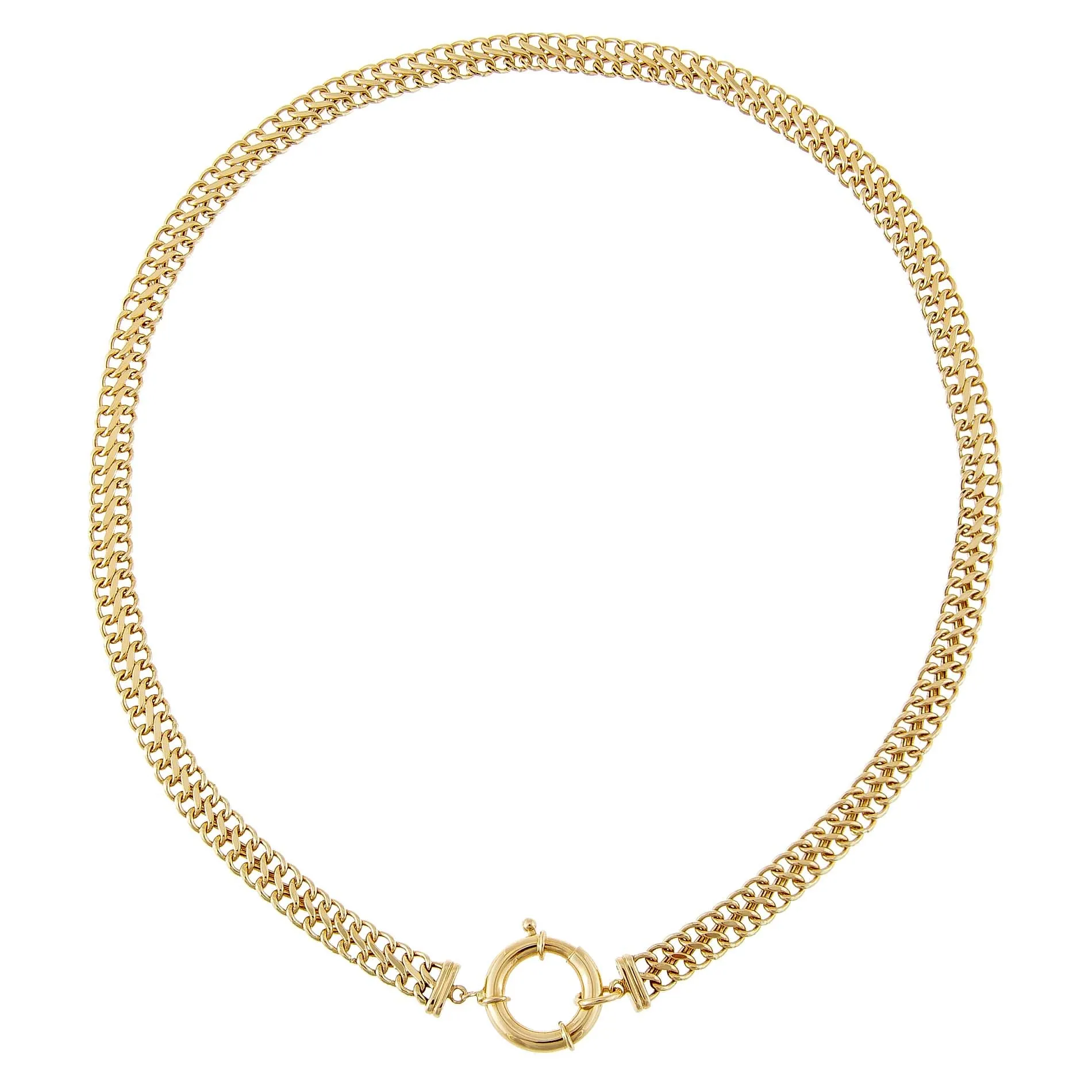 Double Cuban Toggle Necklace 14K sold by Adina Eden's product image thumbnail 3