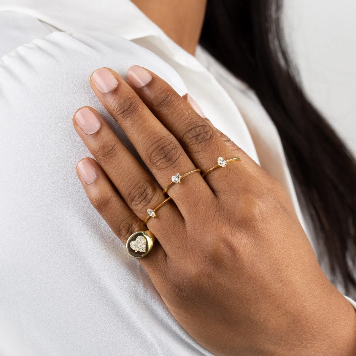 CZ Oval Stone Ring sold by Adina Eden's product image thumbnail 2