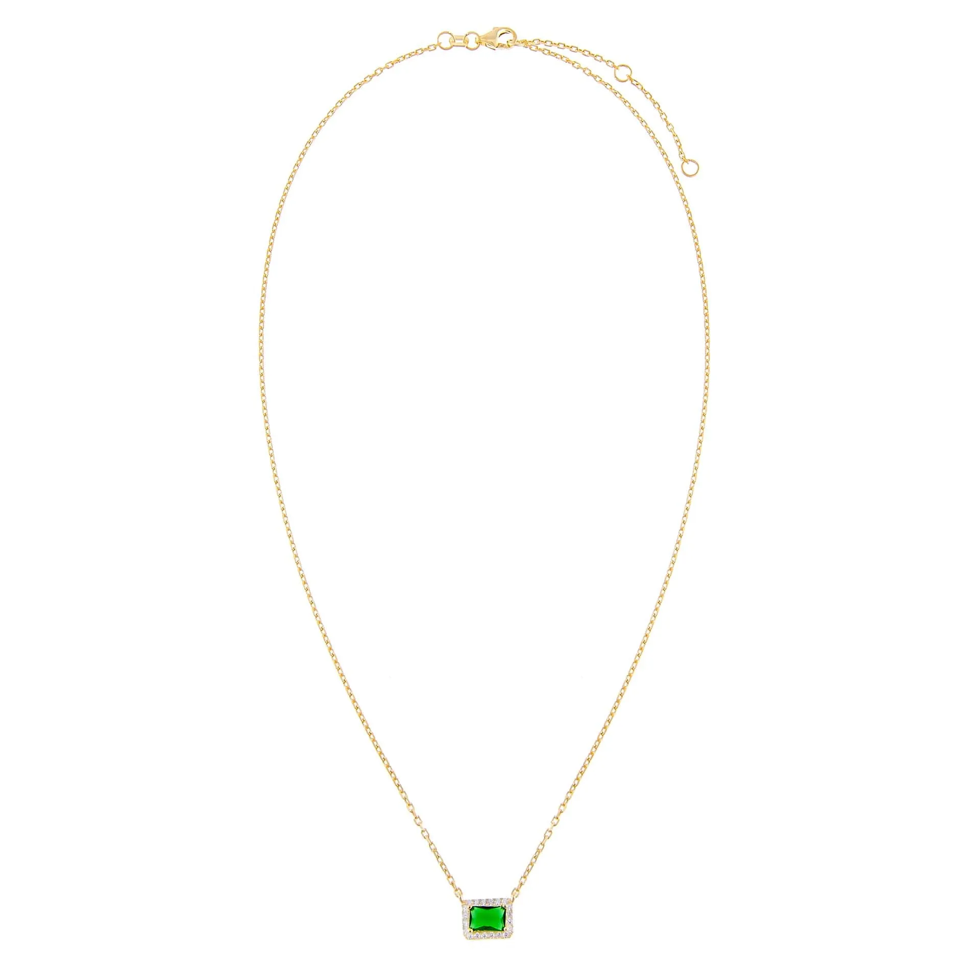 Dainty Emerald Pavé Necklace sold by Adina Eden's product image thumbnail 2