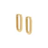 Thin Solid Paperclip Huggie Earring 14K sold by Adina Eden's