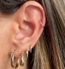 Solid Cartilage Huggie Earring 14K sold by Adina Eden's
