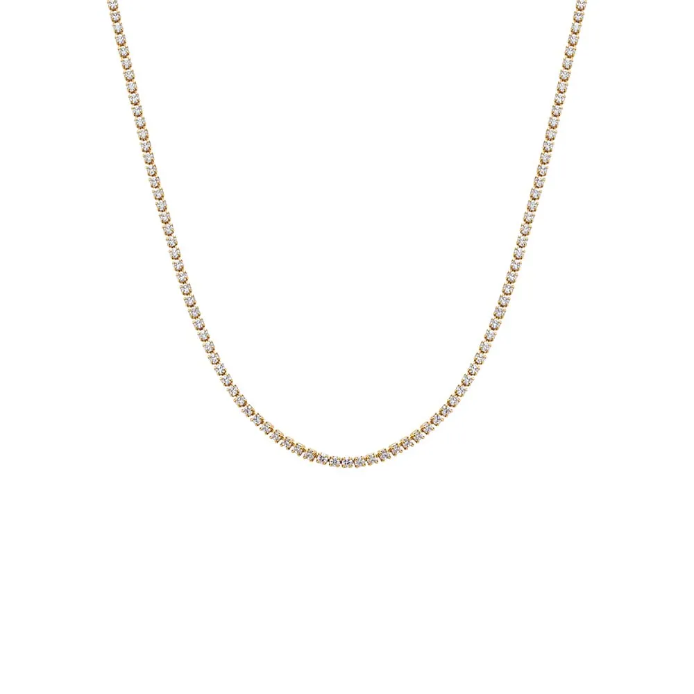 Classic Thin Tennis Necklace sold by Adina Eden's product image thumbnail 5