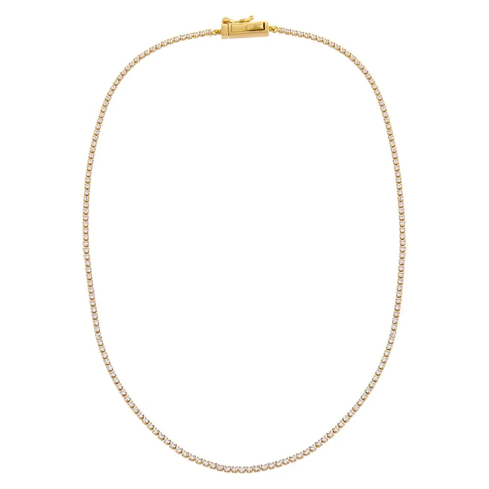 Classic Thin Tennis Necklace sold by Adina Eden's product image thumbnail 3