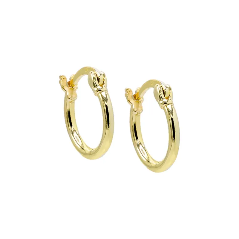 Solid Thin Mini Hoop Earring sold by Adina Eden's