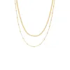 Cuban X Beaded Ball Double Chain Necklace sold by Adina Eden's