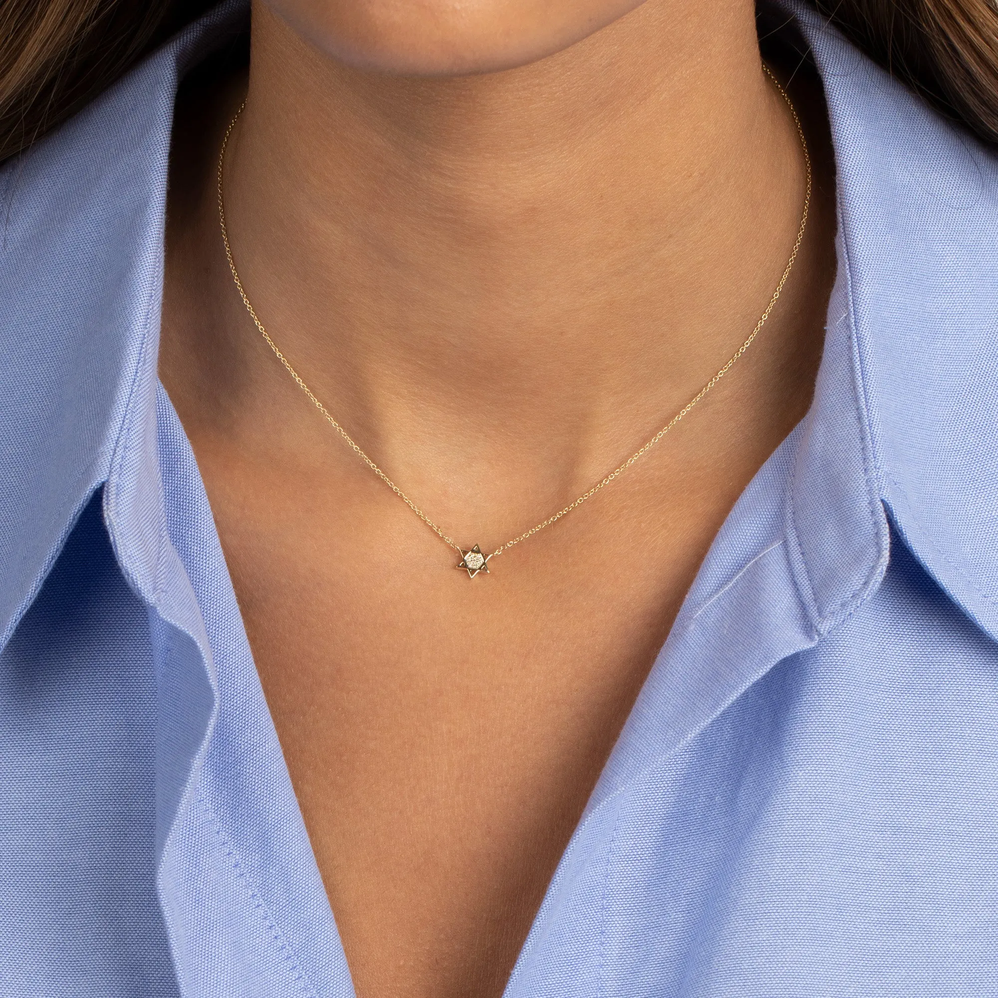 Star of David Necklace 14K sold by Adina Eden's product image thumbnail 2