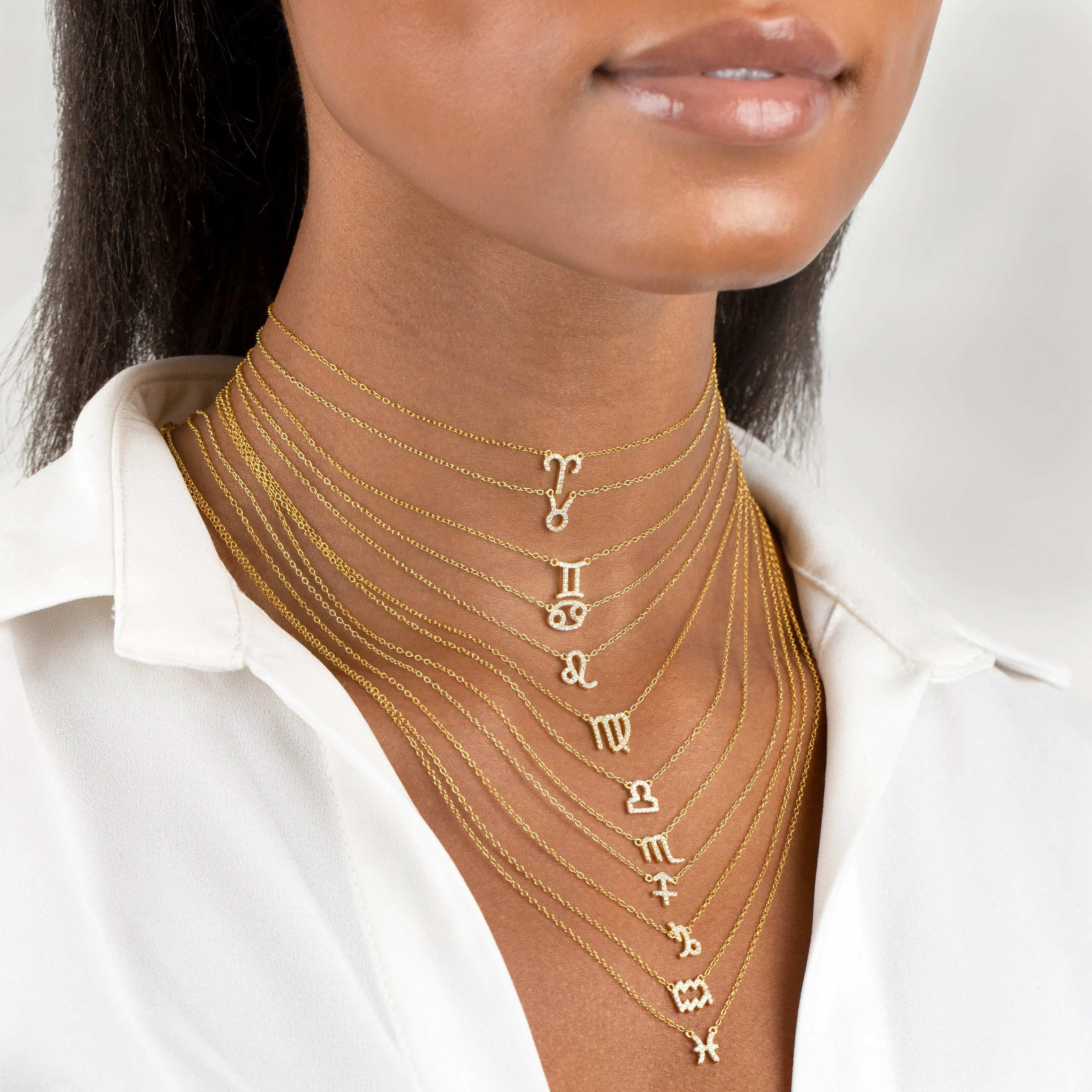 Pavé Zodiac Necklace sold by Adina Eden's product image thumbnail 2