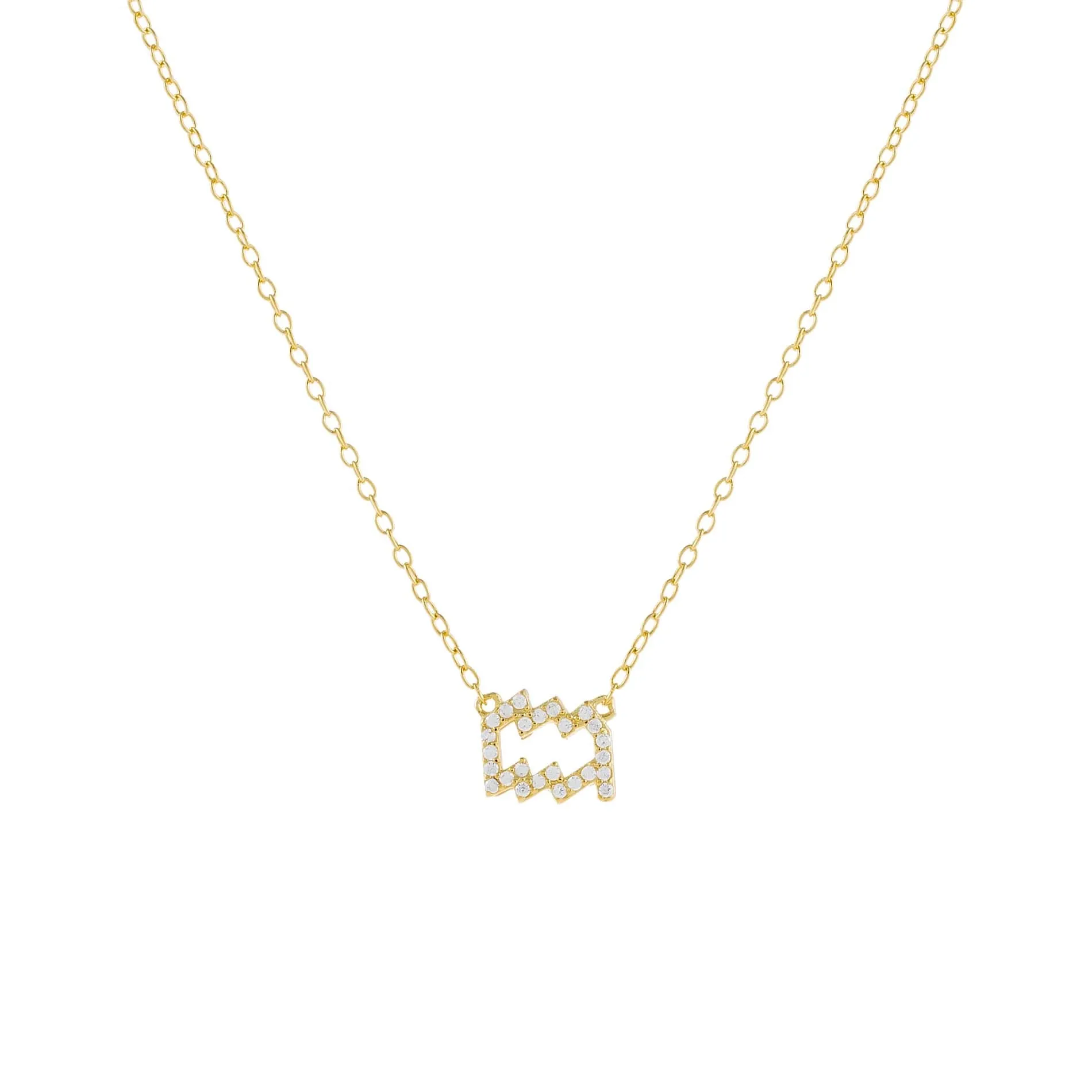 Pavé Zodiac Necklace sold by Adina Eden's product image thumbnail 4