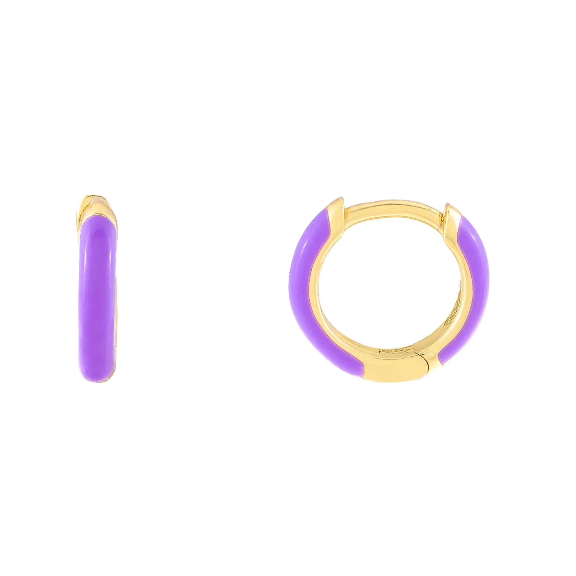 Enamel Huggie Earring sold by Adina Eden's product image thumbnail 5