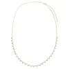 Diamond Three Prong Solitaire Chain Tennis Necklace 14K sold by Adina Eden's