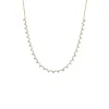 Diamond Three Prong Solitaire Chain Tennis Necklace 14K sold by Adina Eden's