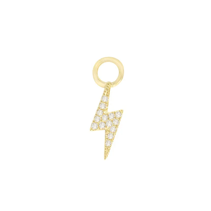 Diamond Mini Lightning Bolt Charm 14K sold by Adina Eden's