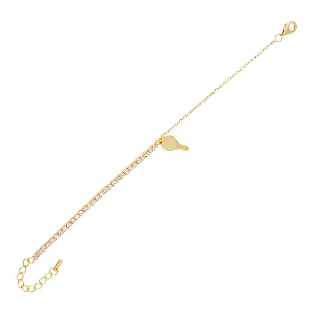 Chain x Tennis Key Bracelet sold by Adina Eden's