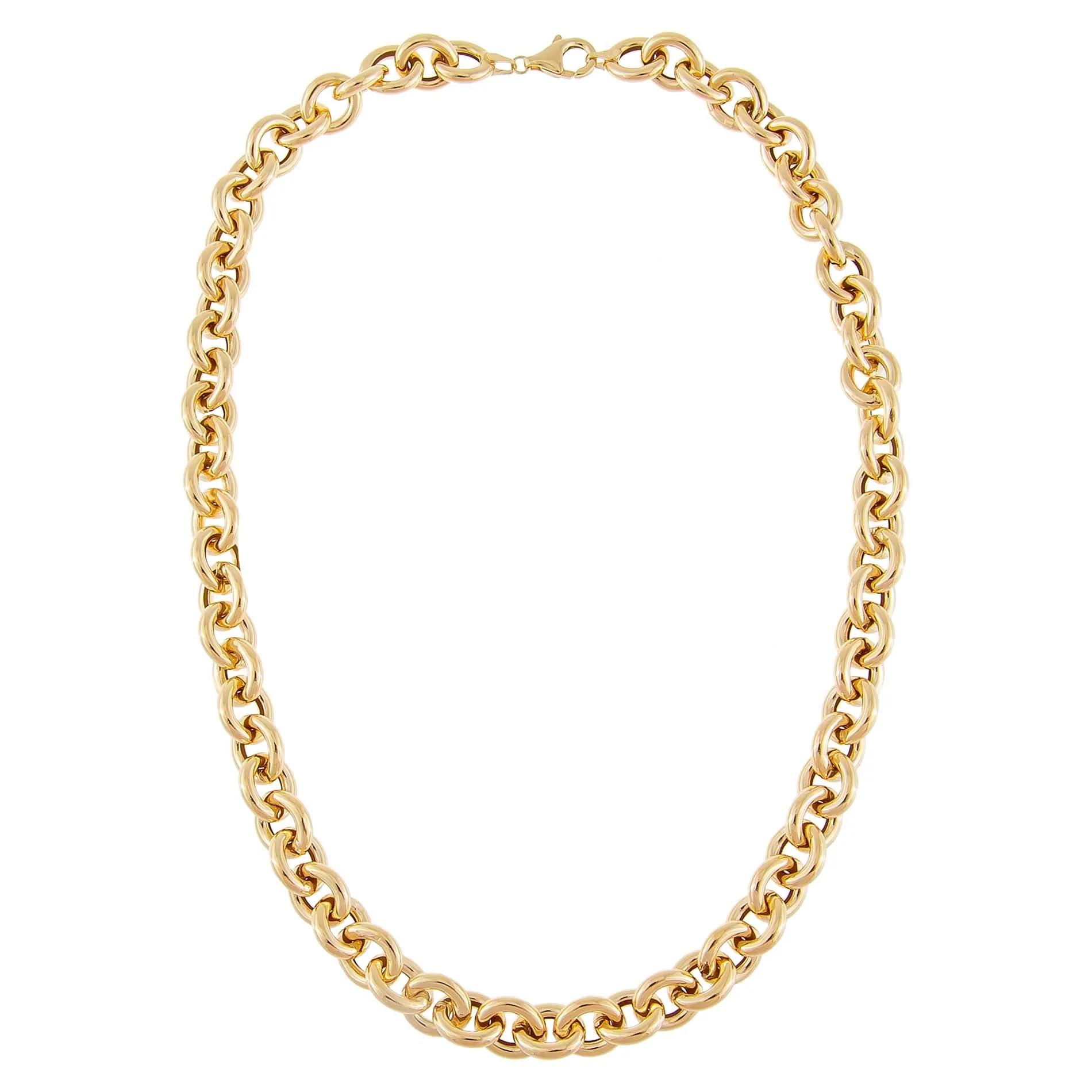 Hollow Rounded Rolo Necklace 14K sold by Adina Eden's product image thumbnail 3