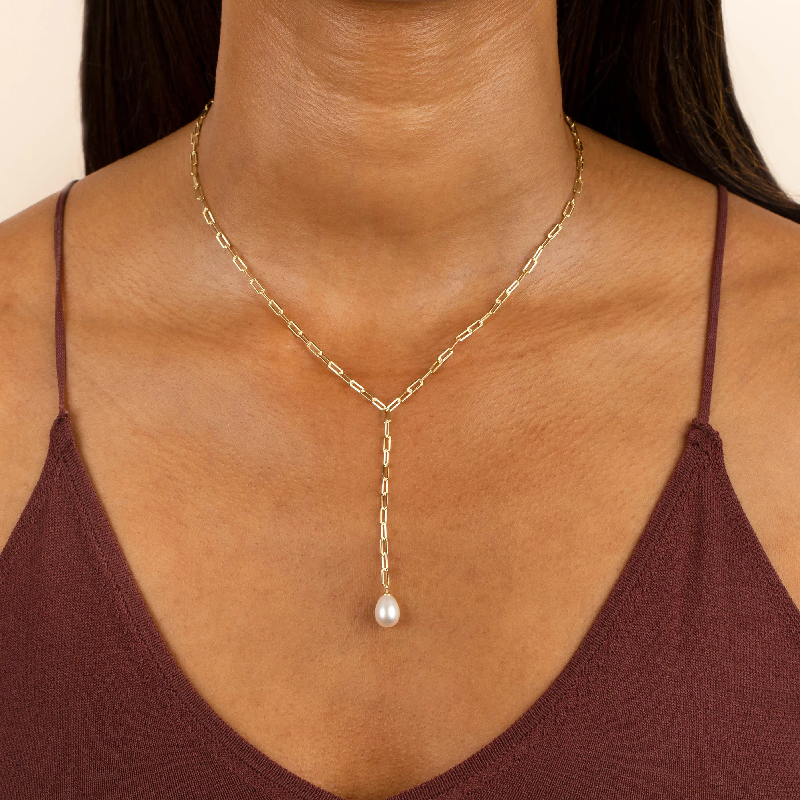 Pearl Link Lariat sold by Adina Eden's product image thumbnail 2