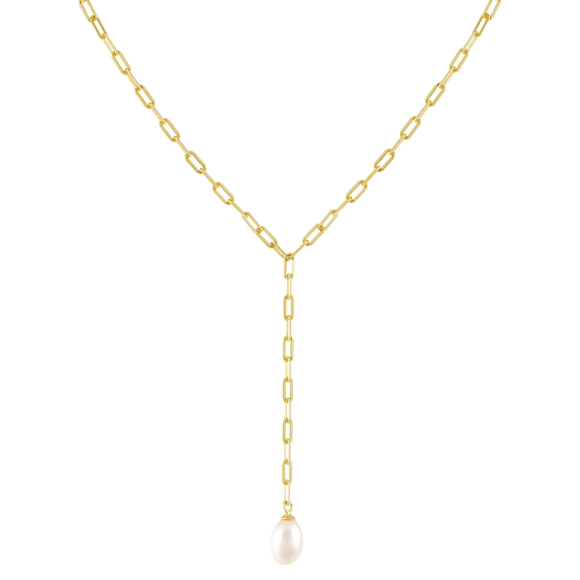 Pearl Link Lariat sold by Adina Eden's