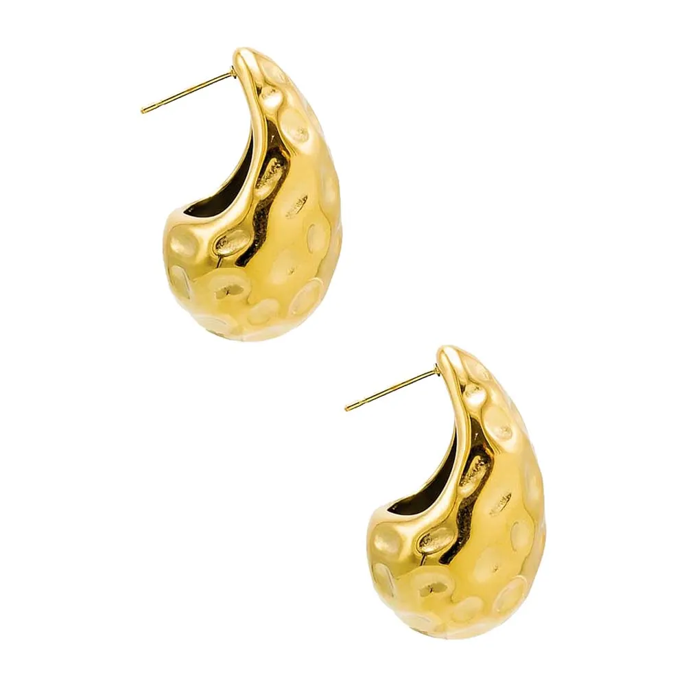 Scattered Indented Teardrop Drop Stud Earring sold by Adina Eden's product image thumbnail 3