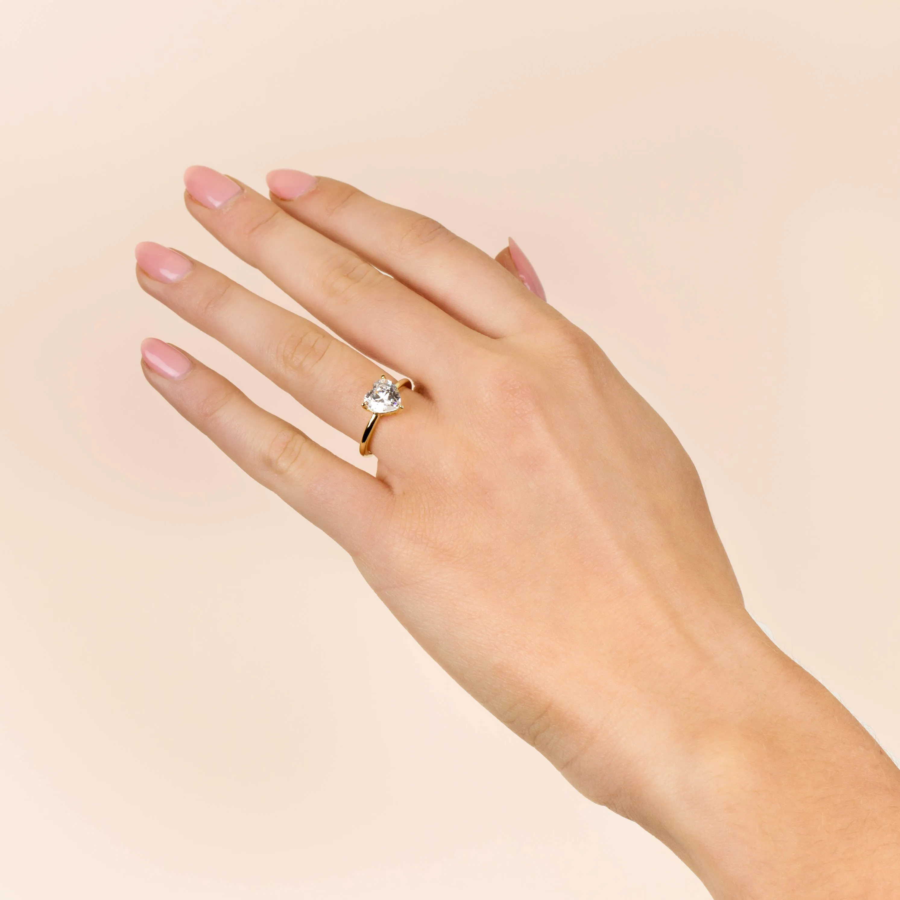 CZ Heart Stone Ring sold by Adina Eden's product image thumbnail 2