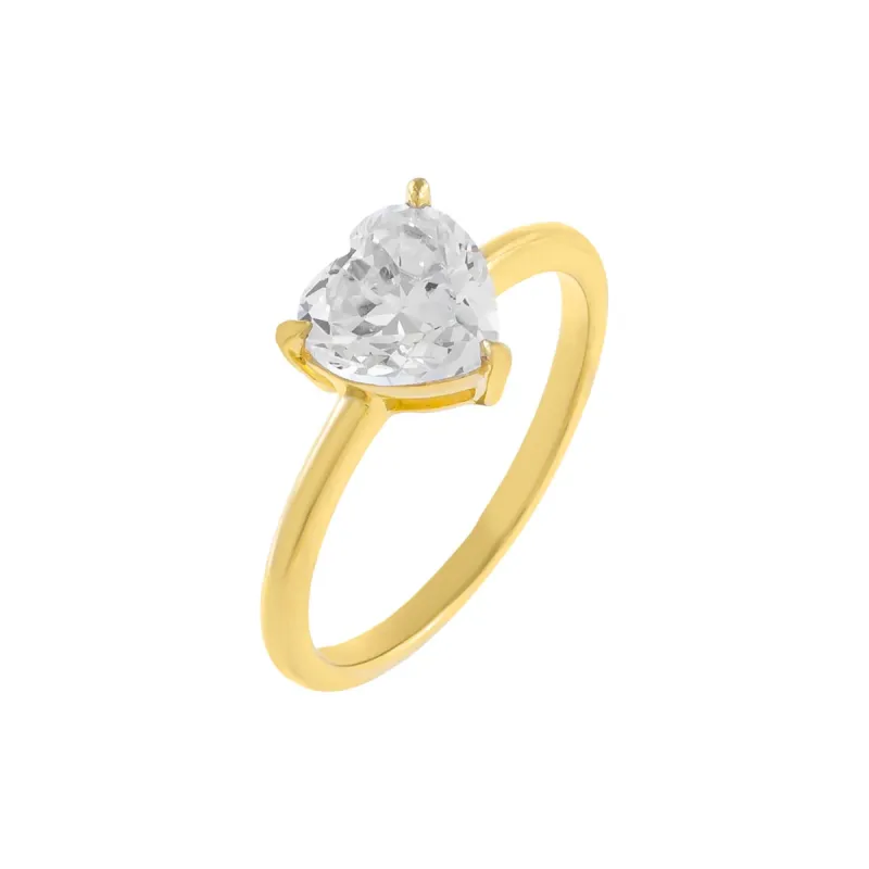 CZ Heart Stone Ring sold by Adina Eden's