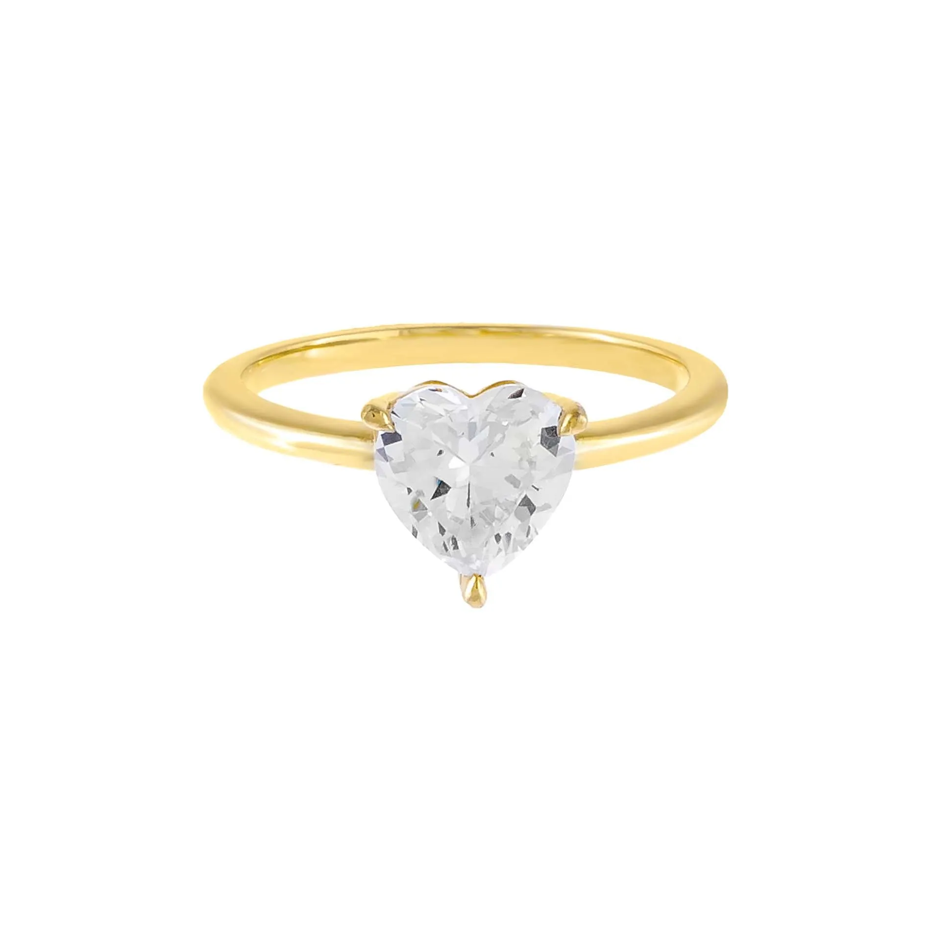 CZ Heart Stone Ring sold by Adina Eden's product image thumbnail 4