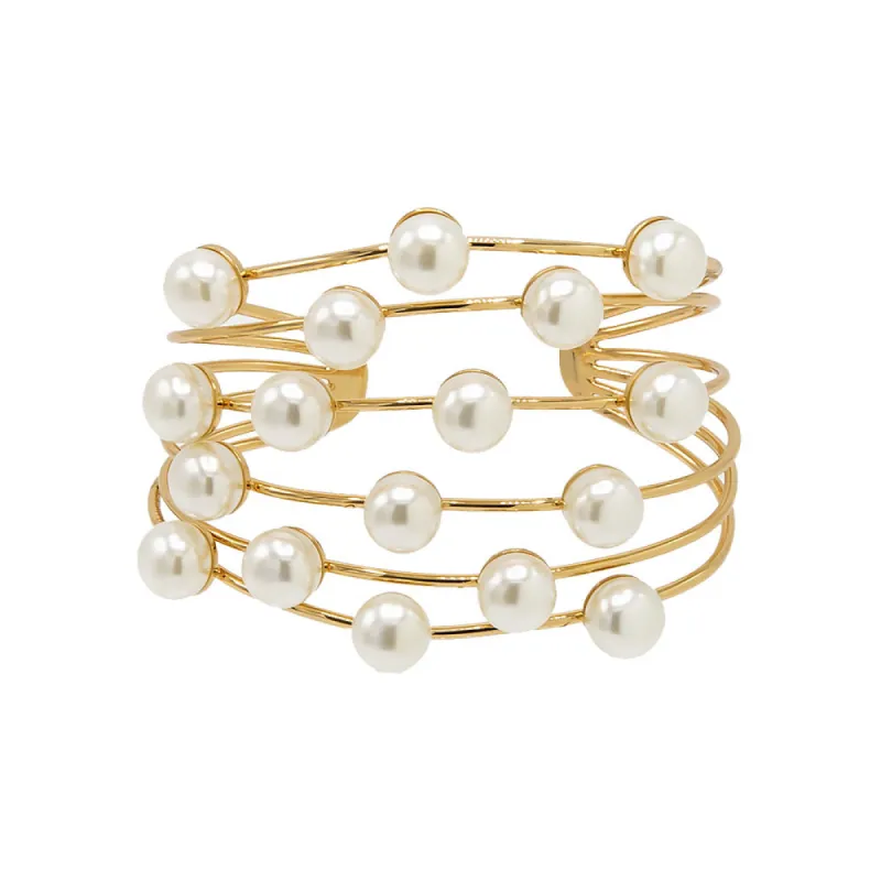 Multi Pearl Cuff Bracelet sold by Adina Eden's