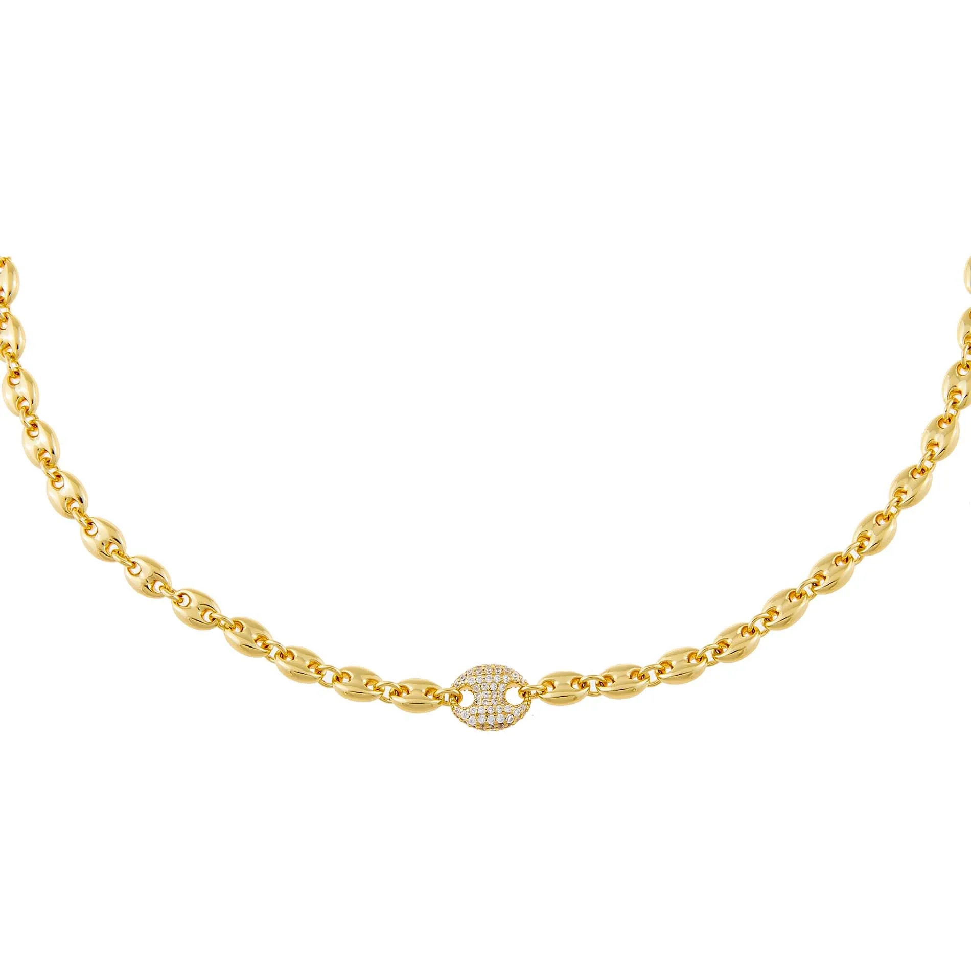 Mariner Link CZ Necklace sold by Adina Eden's