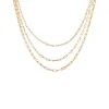 Triple Layered Graduated Paperclip Necklace sold by Adina Eden's