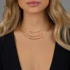 Triple Layered Graduated Paperclip Necklace sold by Adina Eden's
