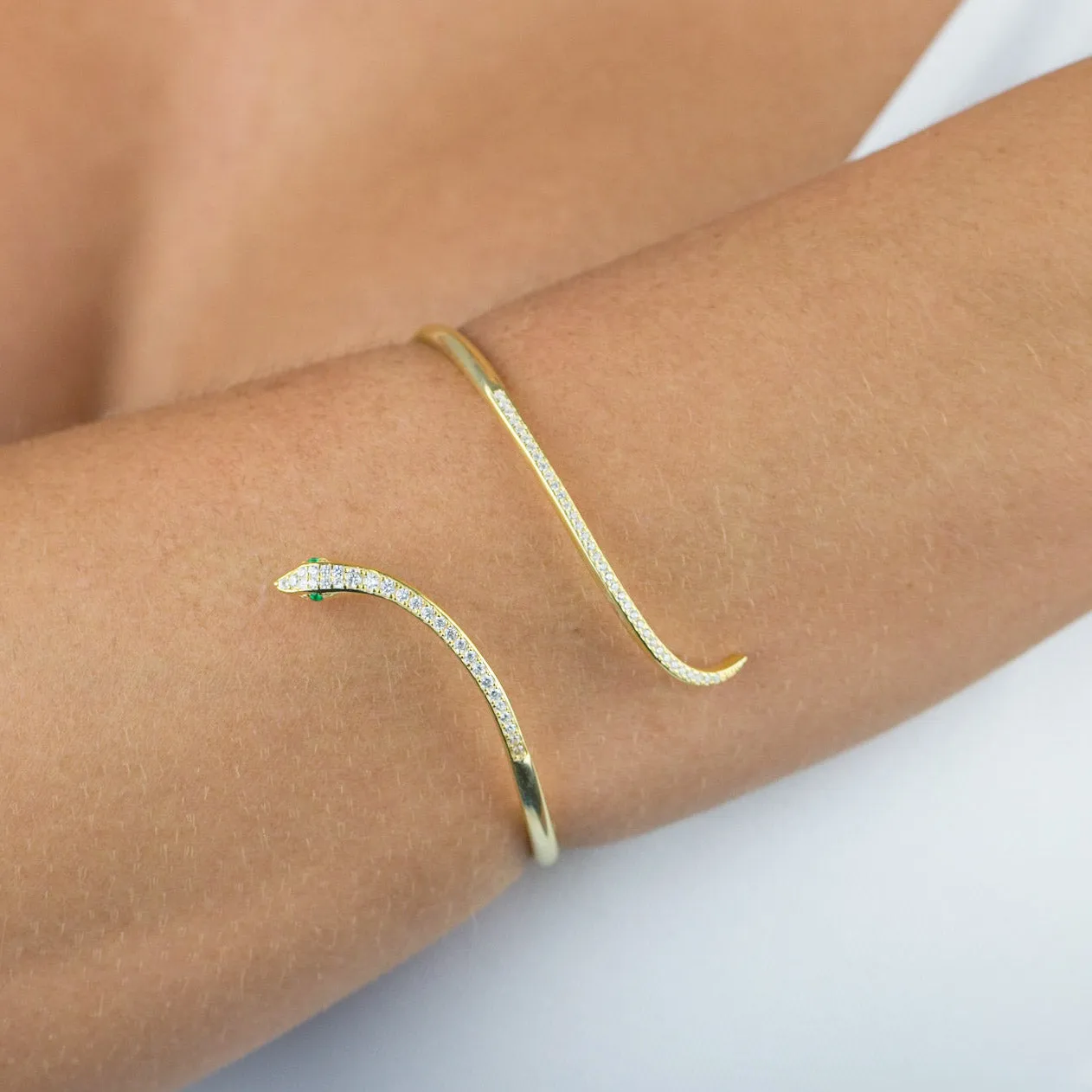 Pavé Snake Bangle sold by Adina Eden's product image thumbnail 2