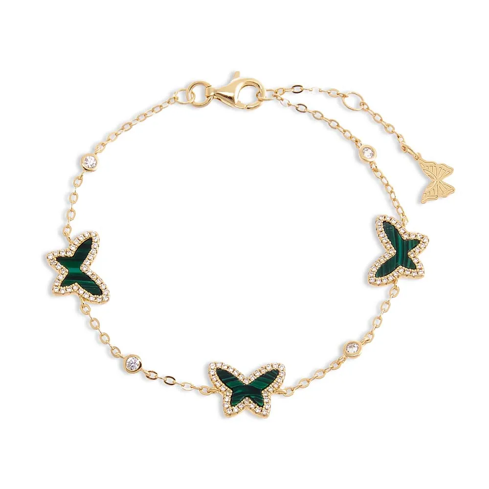 Pave Multi Butterfly Stone Bracelet sold by Adina Eden's product image thumbnail 5