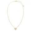 Pave X Baguette Heart Pendant Necklace sold by Adina Eden's