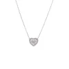 Pave X Baguette Heart Pendant Necklace sold by Adina Eden's