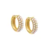Multi Pearl Huggie Earring sold by Adina Eden's