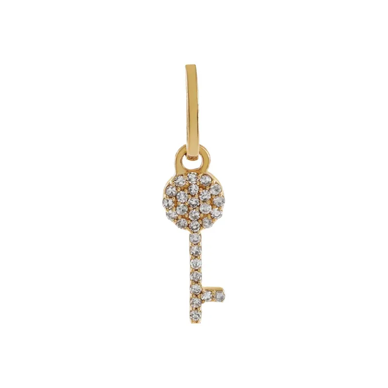 Diamond Key Charm 14K sold by Adina Eden's