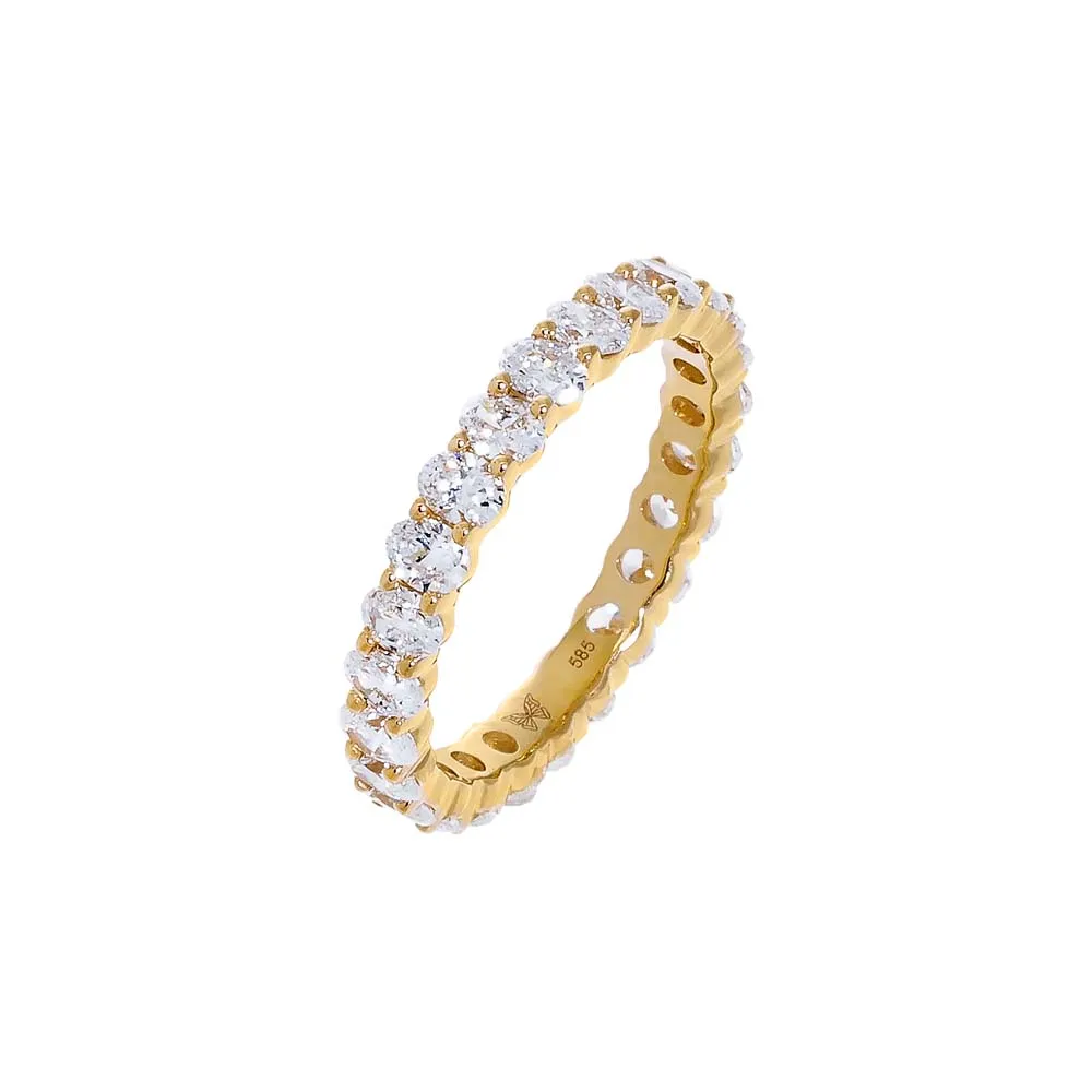 Lab Grown Diamond Oval Eternity Band 14K sold by Adina Eden's