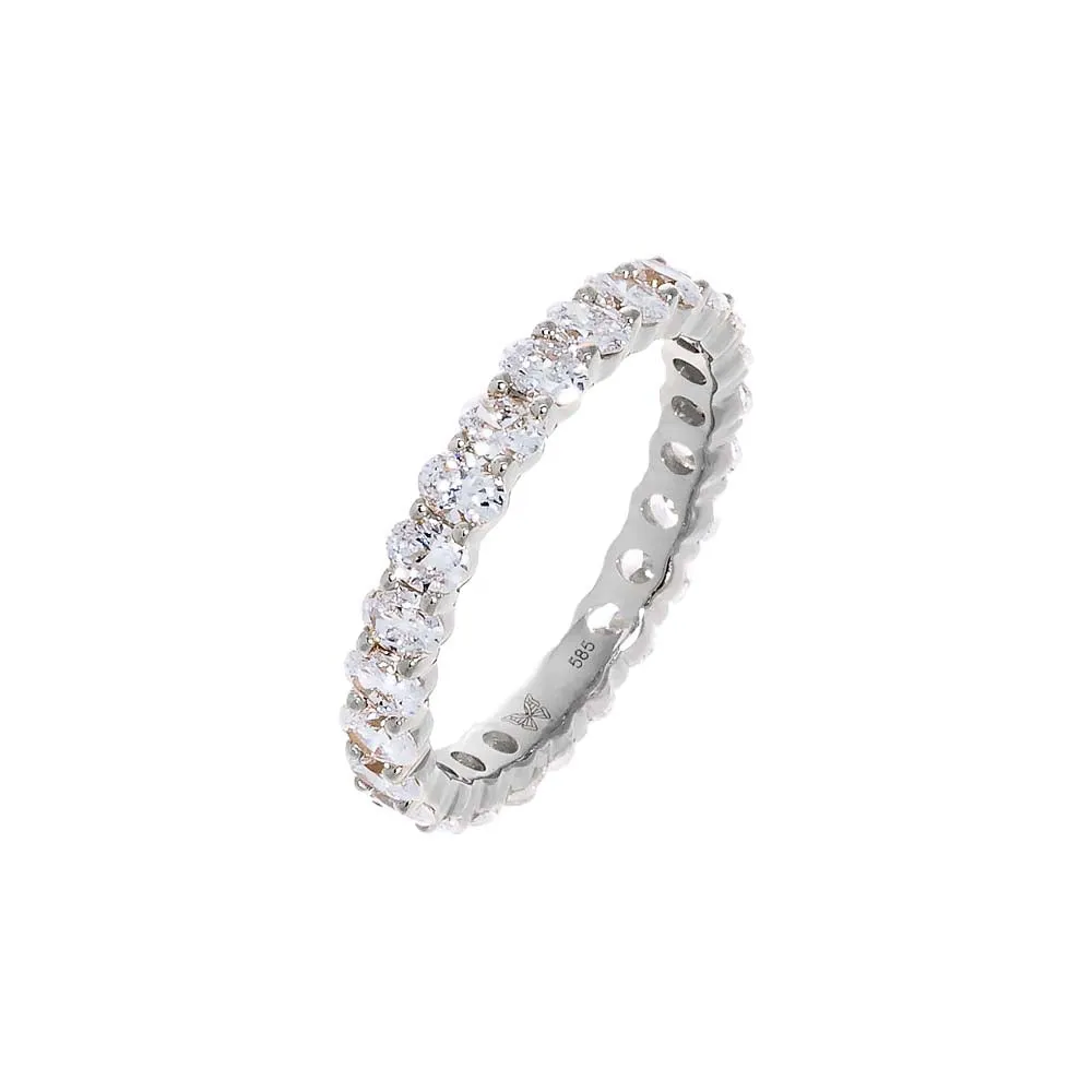 Lab Grown Diamond Oval Eternity Band 14K sold by Adina Eden's product image thumbnail 5