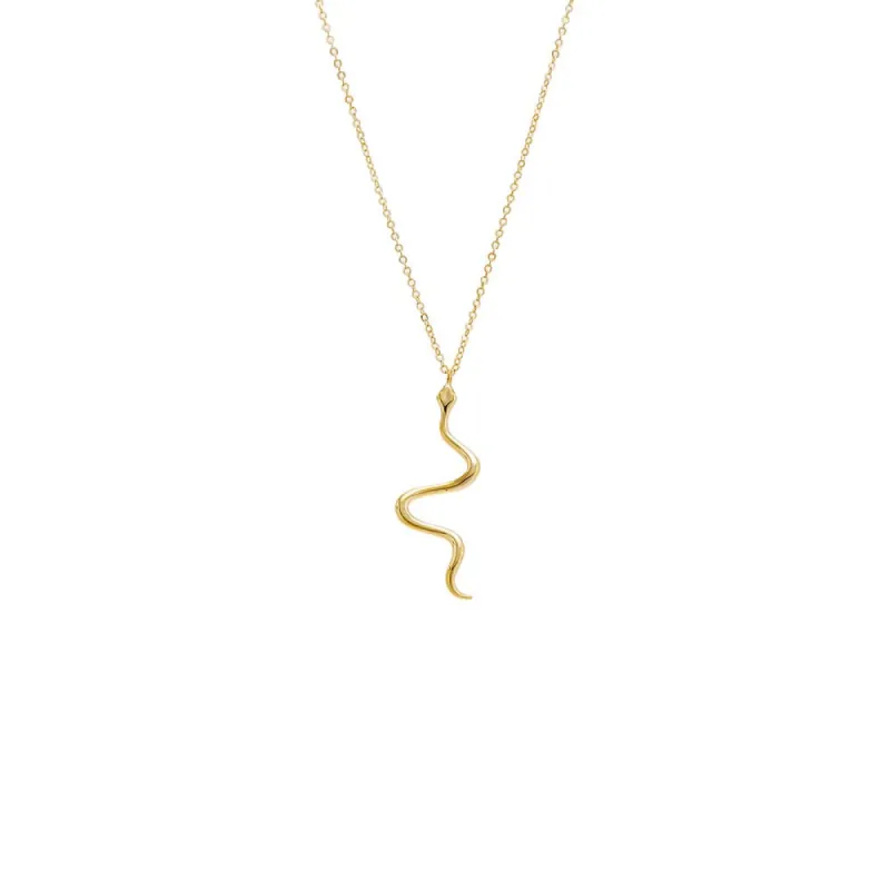 Solid Snake Pendant Necklace sold by Adina Eden's