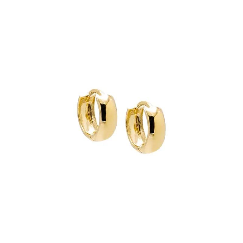 Wide Solid Cartilage Huggie Earring 14K sold by Adina Eden's