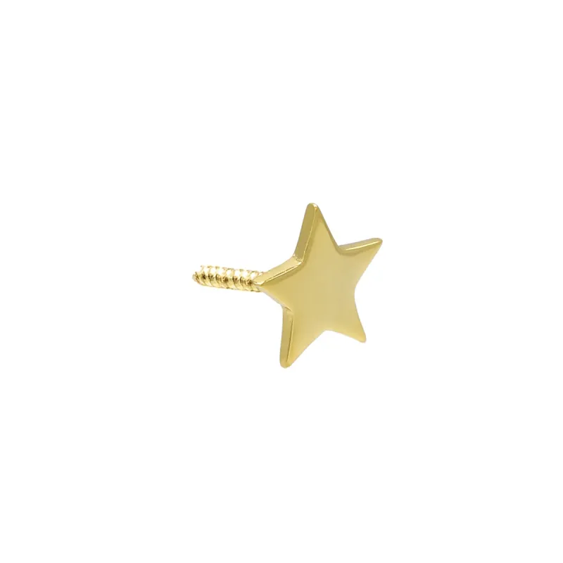 Tiny Star Stud Earring 14K sold by Adina Eden's