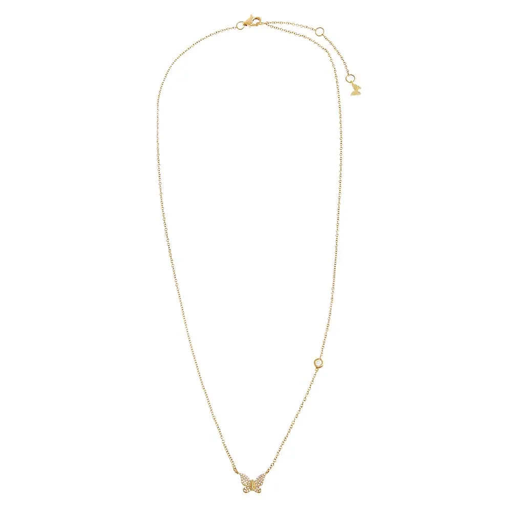 Diamond Pavé Butterfly & Bezel Necklace 14K sold by Adina Eden's product image thumbnail 2