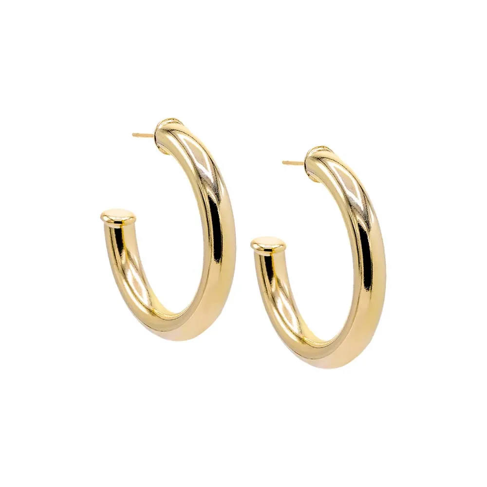 Thick Hollow Hoop Earring sold by Adina Eden's product image thumbnail 3