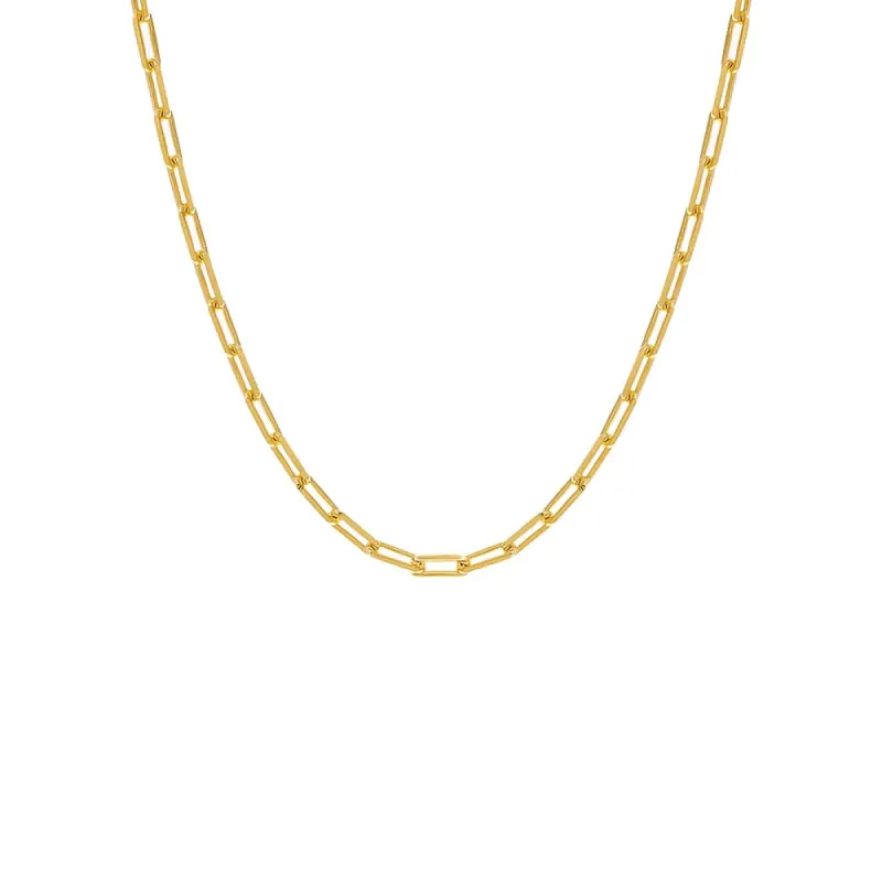 Small Paperclip Necklace 14K sold by Adina Eden's