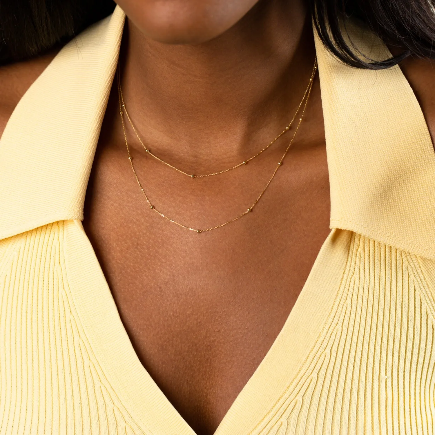 Ball Chain Necklace 14K sold by Adina Eden's product image thumbnail 2