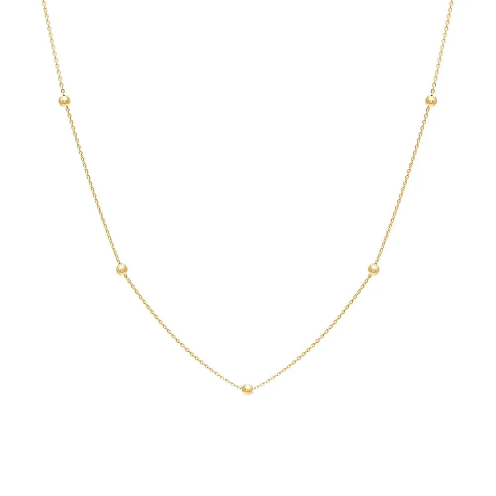 Ball Chain Necklace 14K sold by Adina Eden's