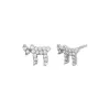 Mini Pavé Chai Stud Earring sold by Adina Eden's