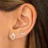 Mini Pavé Chai Stud Earring sold by Adina Eden's