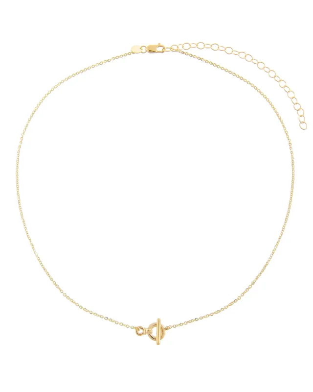 Dainty Toggle Anklet 14K sold by Adina Eden's